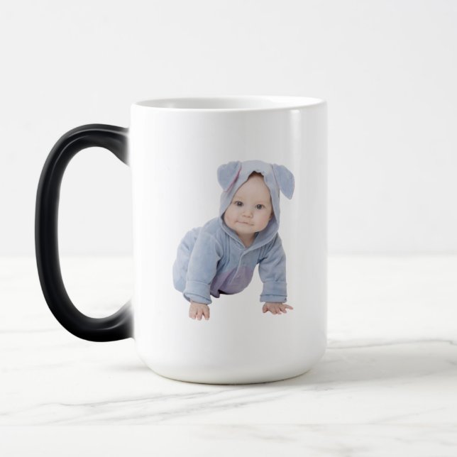 Custom Baby Face Child Picture Weihnachtsgeschenk Verwandlungstasse (Links)