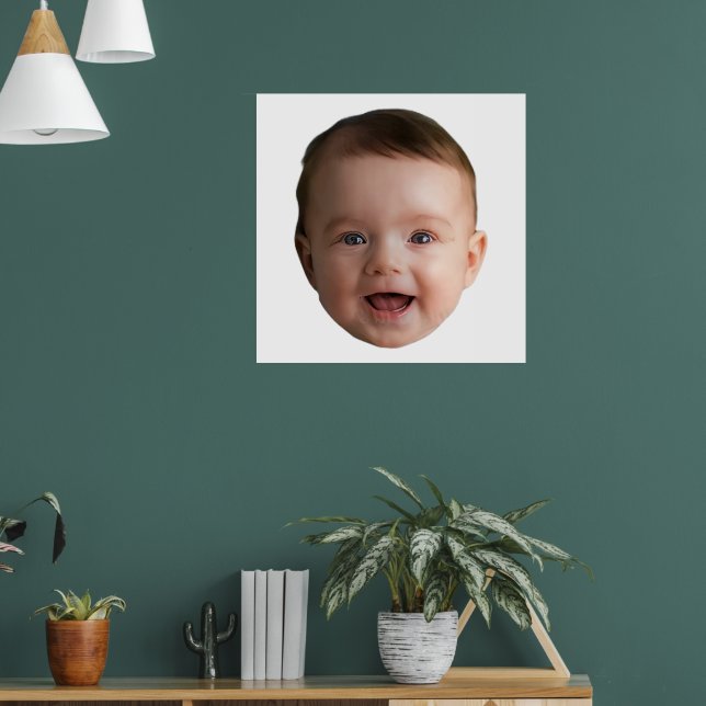Custom Baby Face, Funny custom photo Poster (Wohnzimmer 1)