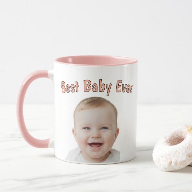 Custom Baby Face Mug – Personalized Baby Photo  Tasse (Mit Donut)