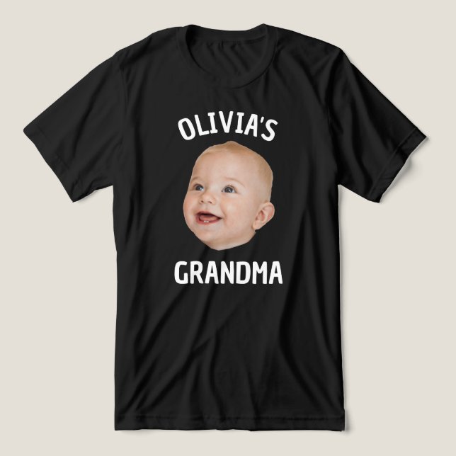 Custom Baby Face Personalisiert Child Foto Vater M Tri-Blend Shirt (Design Vorderseite)