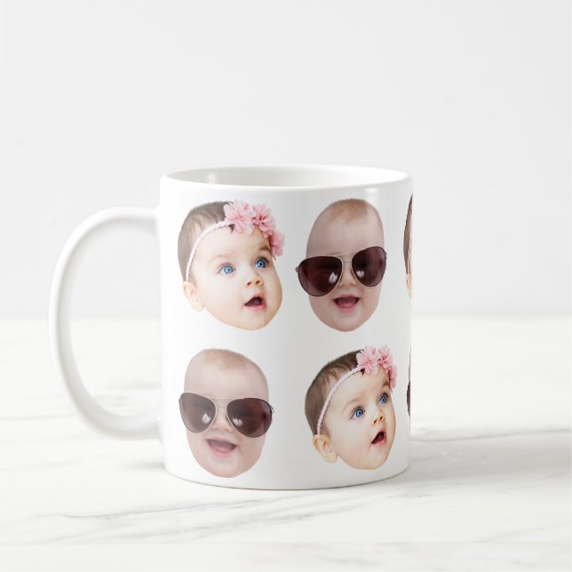 Custom Baby Face  Photo Father's Day Christmas Kaffeetasse (Links)