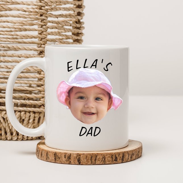 Custom Baby Face Photo New Dad Kaffeetasse (Von Creator hochgeladen)