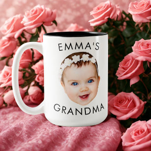 Custom Baby Face Tasse Mama Oma Opa Geburtstag
