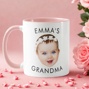Custom Baby Face Tasse Mama Oma Opa Geburtstag