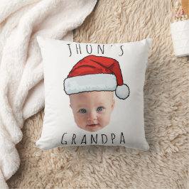 Custom Baby Face Weihnachtsmannmütze Weihnachts-Fo Kissen