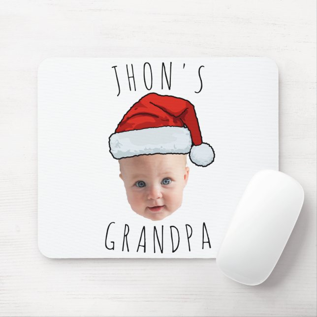 Custom Baby Face Weihnachtsmannmütze Weihnachts-Fo Mousepad (Mit Mouse)