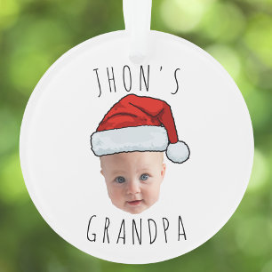 Custom Baby Face Weihnachtsmannmütze Weihnachts-Fo Ornament