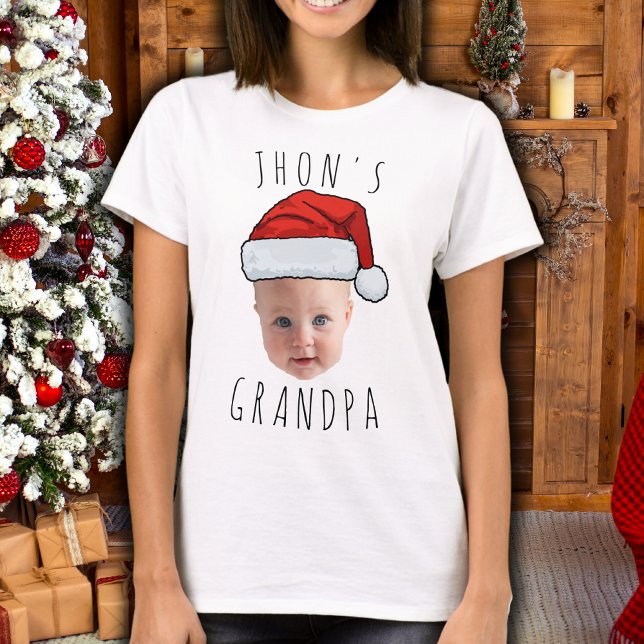 Custom Baby Face Weihnachtsmannmütze Weihnachts-Fo T-Shirt (Von Creator hochgeladen)