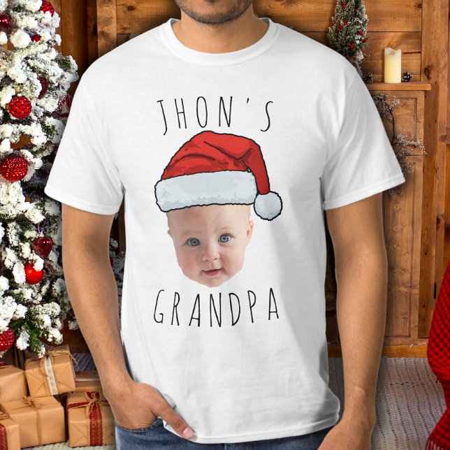 Custom Baby Face Weihnachtsmannmütze Weihnachts-Fo T-Shirt (Von Creator hochgeladen)