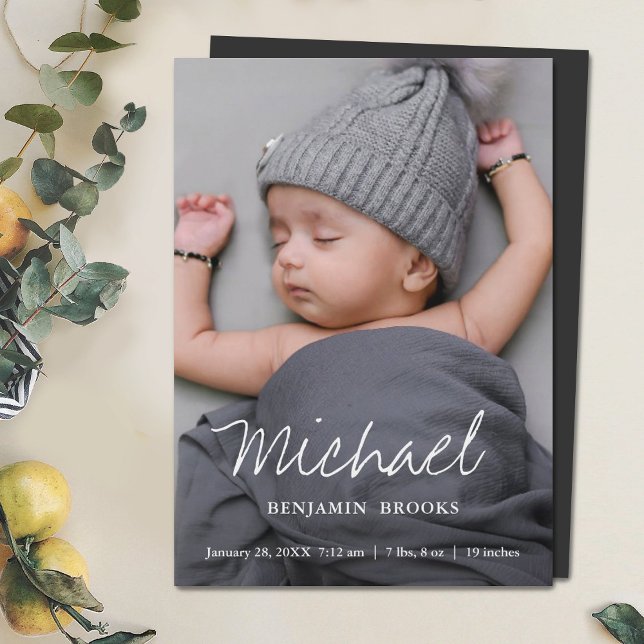 Custom Baby Foto Announcement Magnet (Von Creator hochgeladen)