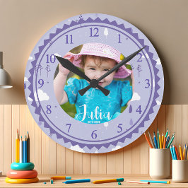 Custom Baby Foto Birthday Wall Clock Runde Wanduhr