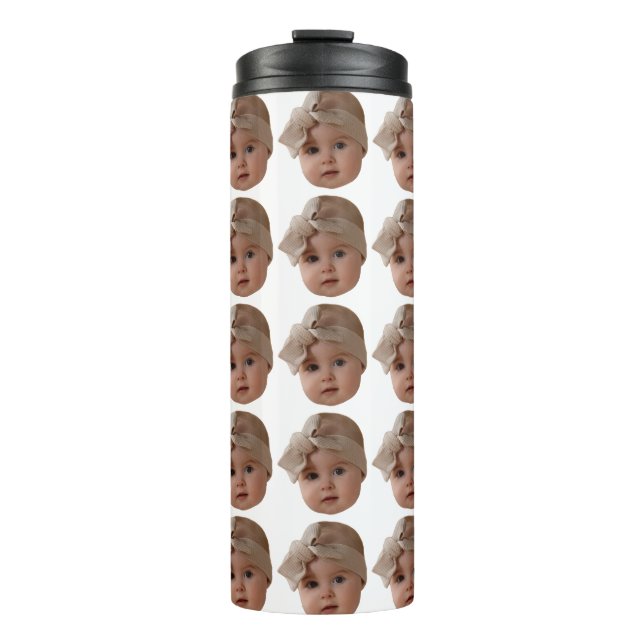 Custom Baby Foto Child Kid Picture OmaOpa Thermosbecher (Vorderseite)