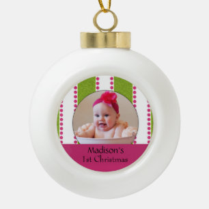 Custom Baby Foto Keramik Ball Ornament