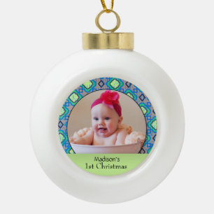 Custom Baby Foto Keramik Ball Ornament