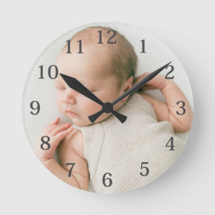 Custom Baby Foto Runde Wanduhr