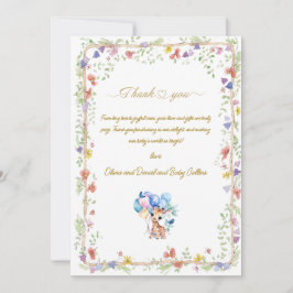 Custom Baby Giraffe Baby Dusche Dankeskarte