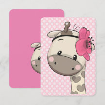 Custom Baby Girl Giraffe Party Einladungen