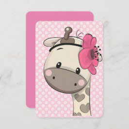 Custom Baby Girl Giraffe Party Einladungen