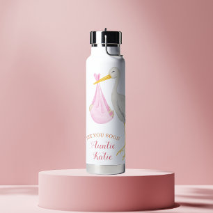 Custom Baby Girl Name Stork Trinkflasche