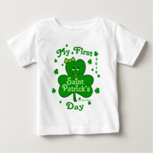 Custom Baby Girl's First St. Patrick's Day T-shirt