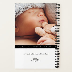 Custom Baby Journal mit Foto und Name Notizbuch