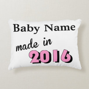 Custom Baby made in 2016 Pink Dekokissen