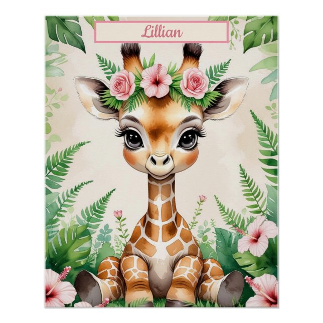 Custom Baby Monkey Kinderzimmer Wall Art Poster (Vorderseite)