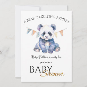 Custom Baby Panda Baby Shower Einladung