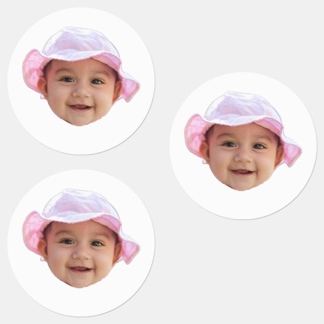 Custom Baby Photo, Baby Photo Face Etiketten (Gruppe)