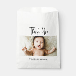 Custom Baby Photo Thank You Favor Bags Modern Geschenktütchen