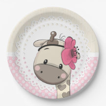 Custom Baby Pink Giraffe Paper Teller