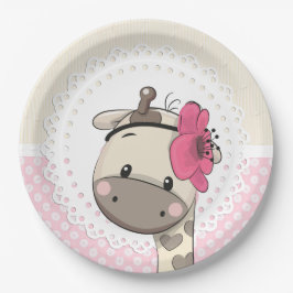 Custom Baby Pink Giraffe Paper Teller