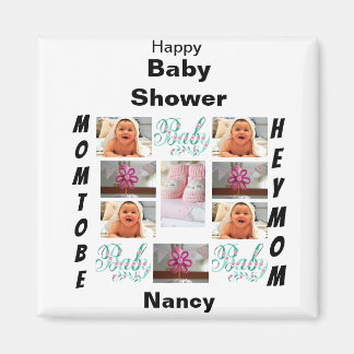 Custom Baby Shower 11 Foto Collage Magnet