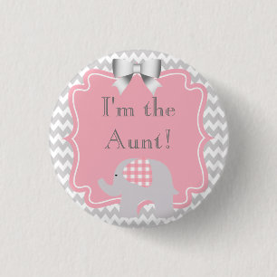 Custom Baby Shower Party Ich bin der Tante Button