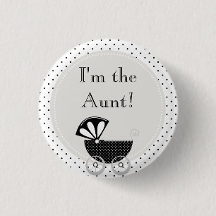 Custom Baby Shower Party Ich bin der Tante Button