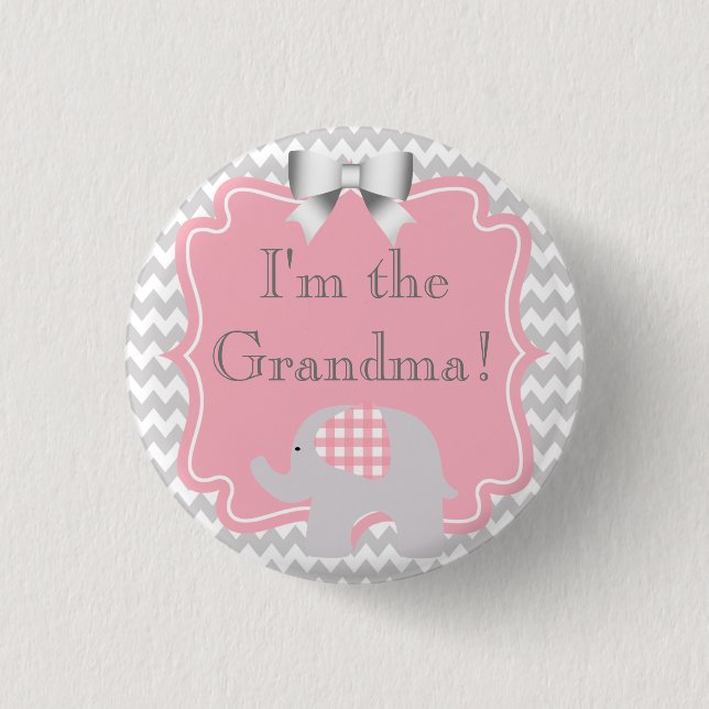 Custom Baby Shower Party Ich bin die Oma-Taste Button (Vorderseite)