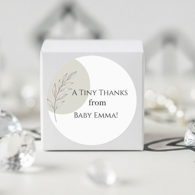 Custom Baby Shower Stickers - Modern Simple Design Etiketten (Von Creator hochgeladen)