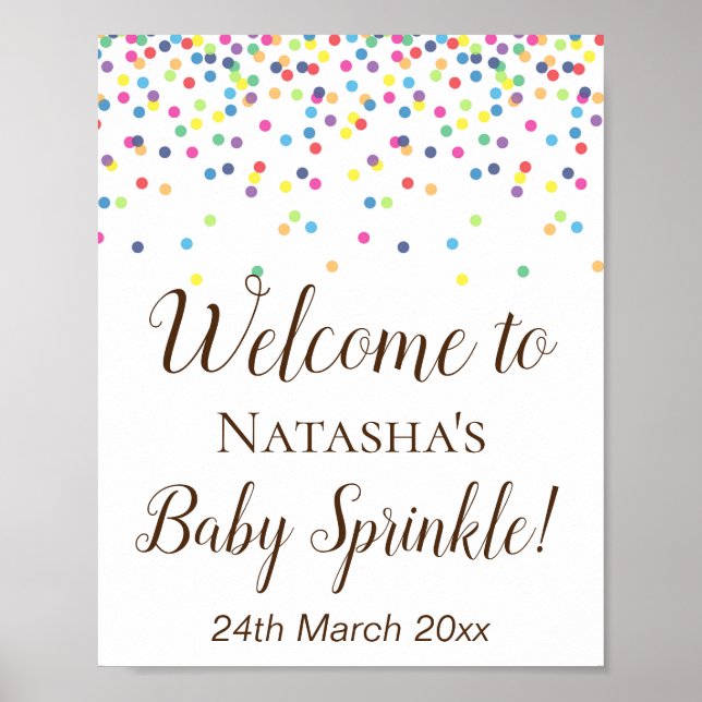 Custom Baby Sprinkle Begrüßungszeichen Poster (Vorne)
