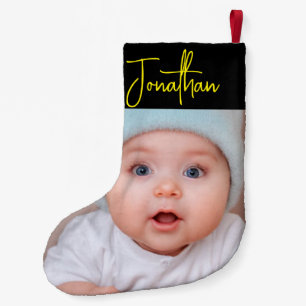 Custom Baby Strumpf - 1. Weihnachtsfest Foto! Kleiner Weihnachtsstrumpf