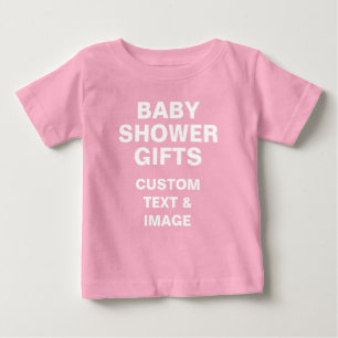 Custom Baby T - Shirt (Pink) Baby Dusche Geschenk