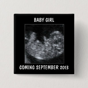 Custom Baby Ultrasound Foto Button