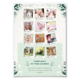 Custom Baby's 1. Jahr Reise Foto Collage