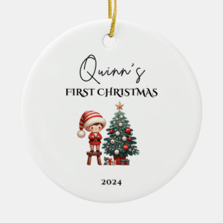 Custom Baby's First Christmas Baubles Keramik Ornament