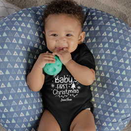 Custom Baby's First Christmas Tree Weihnachtsmannm Baby Strampler