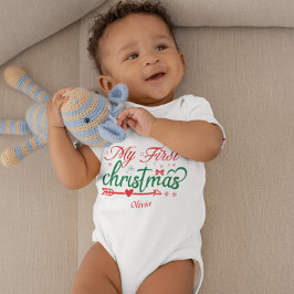 Custom Baby's First Christmas Weihnachten Weihnach Baby Strampler
