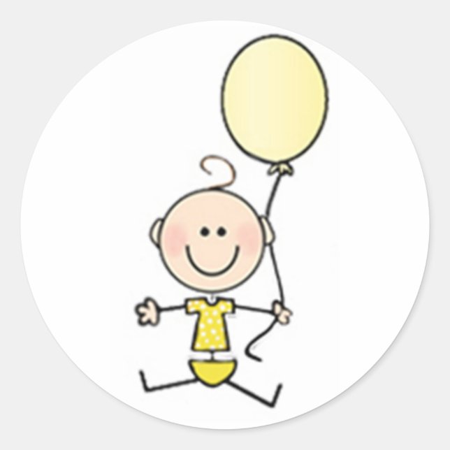 Custom Baby's First Runder Aufkleber (Vorderseite)