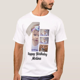 Custom Baby's first year 4 Foto Collage T-Shirt