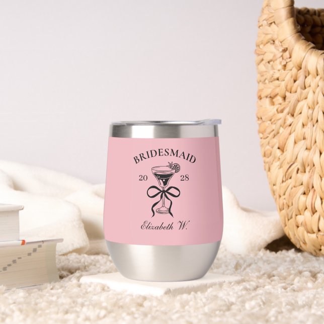 Custom Bach Club Bridesmaid Wine Tumbler (Wohnzimmer)