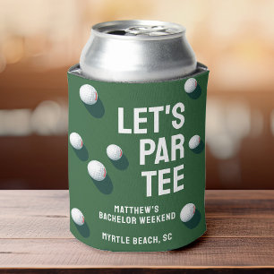 Custom Bachelor Party Golfing Trip Let's Par T-Shi Dosenkühler