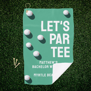 Custom Bachelor Party Golfing Trip Let's Par T-Shi Golfhandtuch